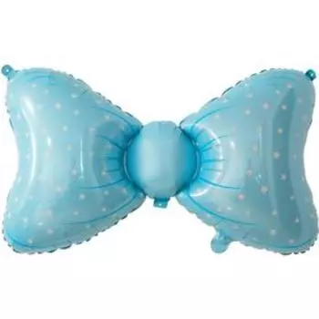 Шар фольгированный 36'' «Бант», фигура, 1 шт., цвет голубой