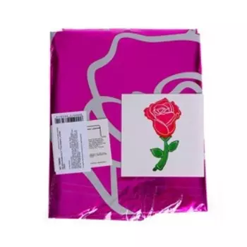 Воздушные шары фольгированные 37" «Роза акварель», цвет розовый