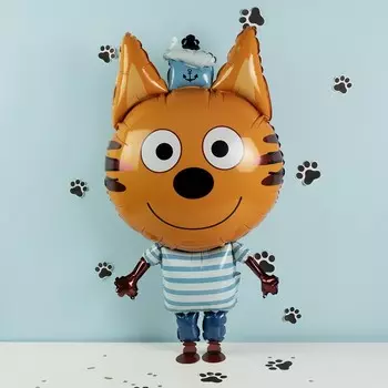 Шары воздушные фольгированные 39" «Три кота. Коржик», ходячая фигура
