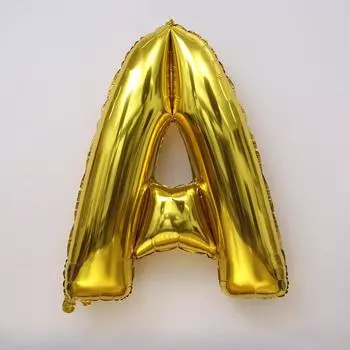Шар фольгированный 40" «Буква А», цвет золотой
