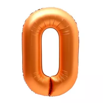 Шар фольгированный 40" «Цифра 0», нежная бронза