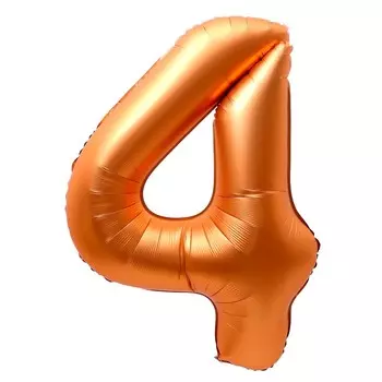 Воздушный шар фольгированный 40" «Цифра 4», нежная бронза