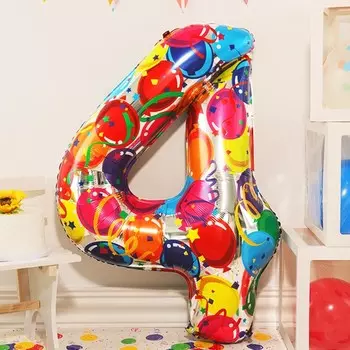 Воздушный шар фольгированный 40" «Цифра 4»