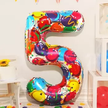 Воздушный шар фольгированный 40" «Цифра 5»