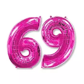Шар фольгированный 40" «Цифра 6/9», цвет фуксии
