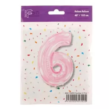 Шар фольгированный 40 «Цифра 6/9», розовый, Pink