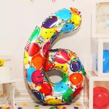 Воздушный шар фольгированный 40" «Цифра 6»