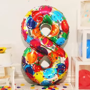 Воздушный шар фольгированный 40" «Цифра 8»