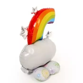 Воздушный шар фольгированный 40" «Радуга на подставке», под воздух