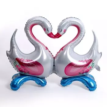 Шар фольгированный 45" «Свадебные лебеди»