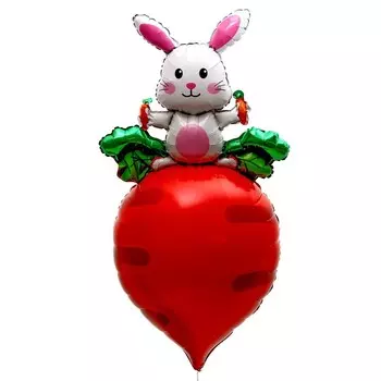 Воздушные шары фольгированные 48" «Кролик с урожаем»