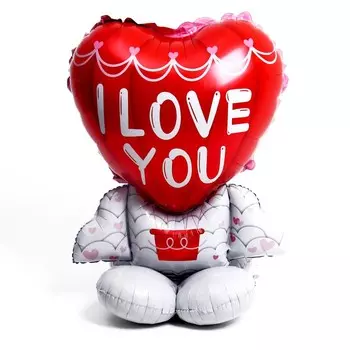 Шар фольгированный 49" «Сердце на подставке», под воздух