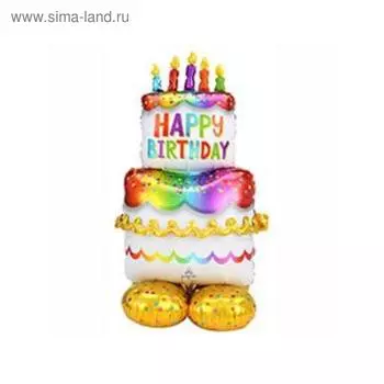 Шар фольгированный 53" «Торт», фигура