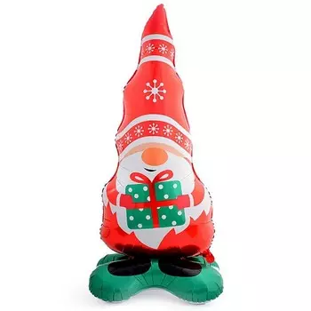 Шар фольгированный 58" «Гном с подарком», фигура, под воздух
