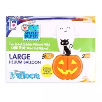 Шар фольгированный 60'' «Привидение с котёнком», фигура, 1 шт.