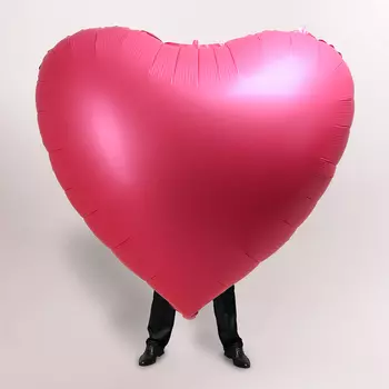 Шар воздушный фольгированный 68" Сердце розовое