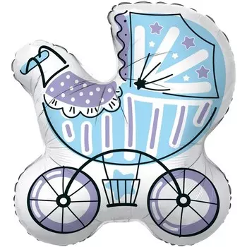 Шар воздушный фольгированный 29" «Коляска для мальчика»