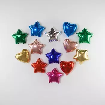 Шар фольгированный 9" «Звезда тёмно-синия», мини-фигура