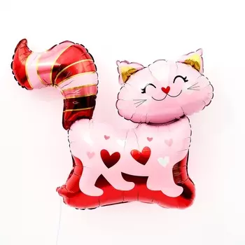 Воздушный шар фольгированный 25" «Кошечка розовая», фигура