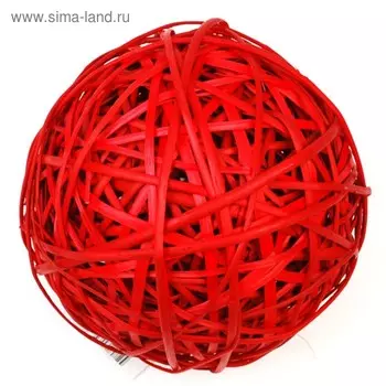 Шар из лозы, 25 см,красный