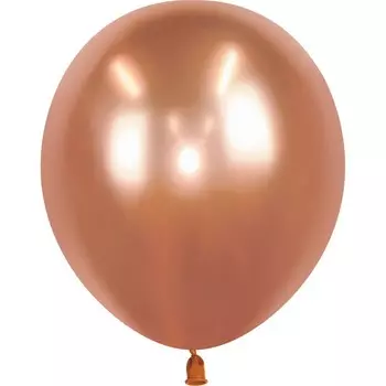 Шар латексный 10", хром, 50 шт., розовое золото
