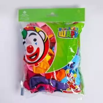 Шар латексный 10", пастель и декоратор, набор 100 шт., цвета МИКС