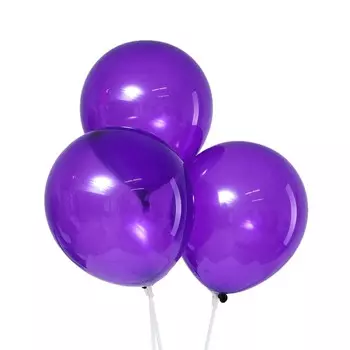 Шар латексный 10", пастель, набор 5 шт., цвет фиолетовый