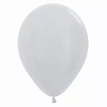 Шар латексный 10", перламутр, набор 100 шт., цвет серебро
