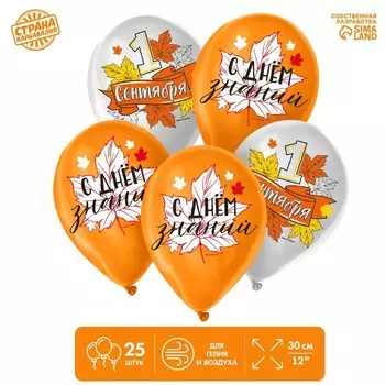 Шар латексный 12" «1 сентября», 25 шт.