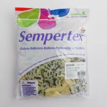 Шар латексный 12" «Джентльмен: усы и галстук-бабочка», кристалл, 5-сторонний, набор 50 шт.