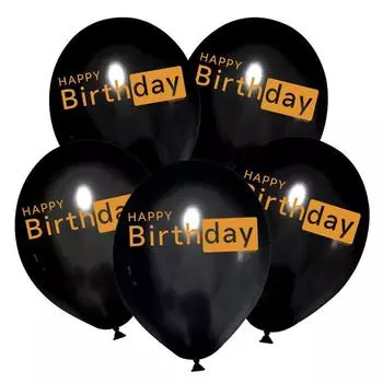 Шар латексный 12" Happy Birthday, 50 шт.