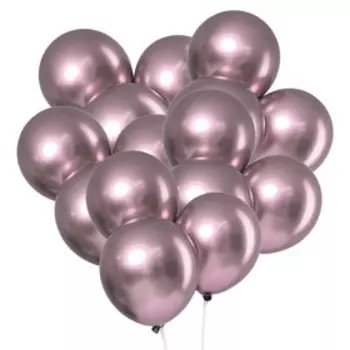 Воздушные шары латексные 12" «Хром», 50 шт., сиреневые, МЕТАЛЛ