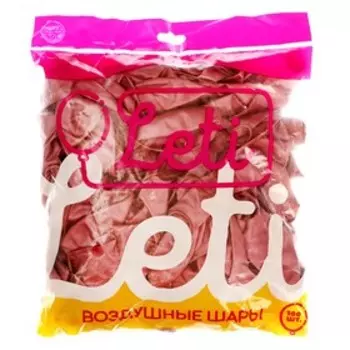 Воздушный шар латексный 12", хром, набор 100 шт., цвет насыщенный бордо