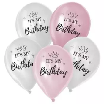 Шар латексный 12" «It`s my birthday»,25шт.