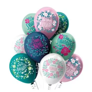 Шар латексный 12" «Комплимент самая-самая», пастель, 1-сторонний, набор 25 шт., МИКС