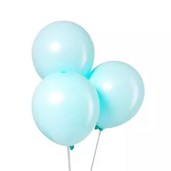 Шар латексный 12" «Макарун», набор 12 шт., цвет голубой