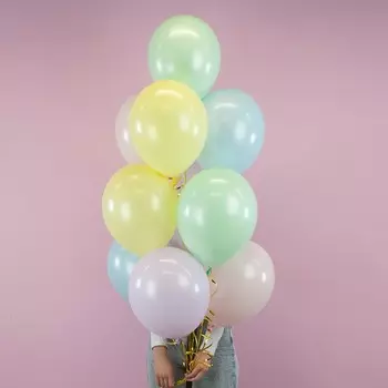 Шар латексный 12", макарунс, 100 шт., нежно-розовый