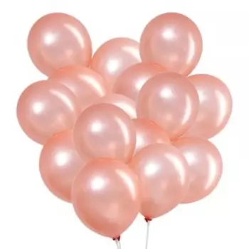 Шары воздушные латексные 5", металл, набор 100 шт., цвет розовое золото