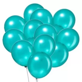 Шар латексный 12", металл, набор 12 шт., цвет зелёный