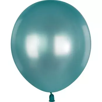 Шар латексный 12", металлик, 100 шт., карибский голубой