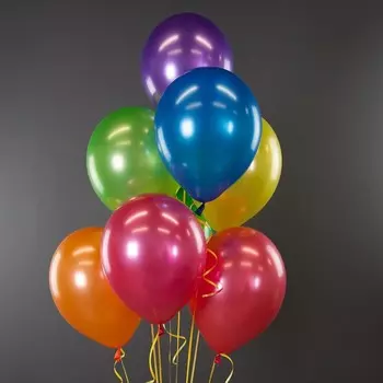 Шар латексный 12", металлик, 100 шт., МИКС