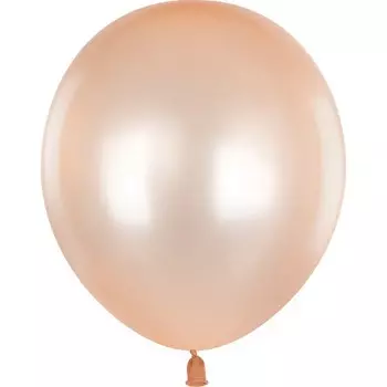 Шар латексный 12", металлик, 100 шт., персиковый