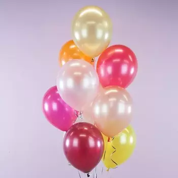 Шар латексный 12", металлик, 100 шт., розовый