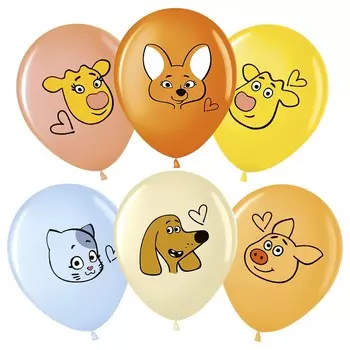 Шар латексный 12" «Оранжевая корова», пастель, набор 25 шт., МИКС