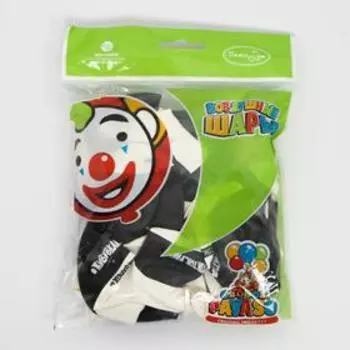 Шар латексный 12" Partytime, Bicolor, 1-сторонний, набор 25 шт.
