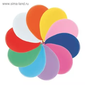 Шар латексный 12", пастель, набор 100 шт., цвета МИКС
