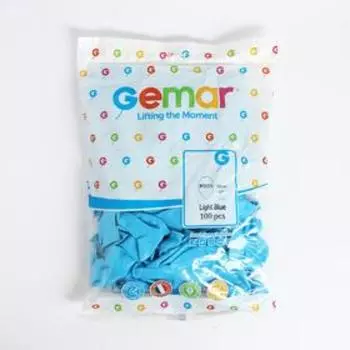 Шар латексный 12", пастель, набор 100 шт., голубой