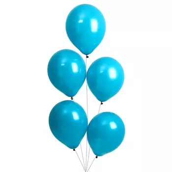 Шары воздушные латексные 12", пастель, набор 25 шт., цвет павлиний синий