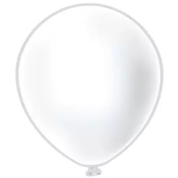 Воздушные шары латексные 12", пастель, 50 шт., белые