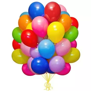 Воздушные шары латексные 12", 50 шт., МИКС